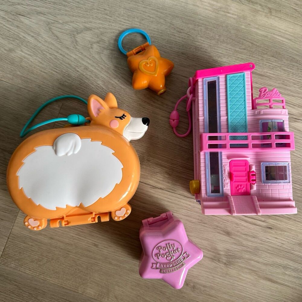 Polly Pocket Compacts Set Barbie Mini Dream House Corgi Mini Star Toys & Figures